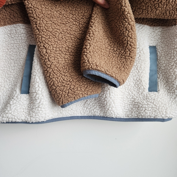 Thread & Supply Brown and White Sherpa Sweater - Picture 4 of 10